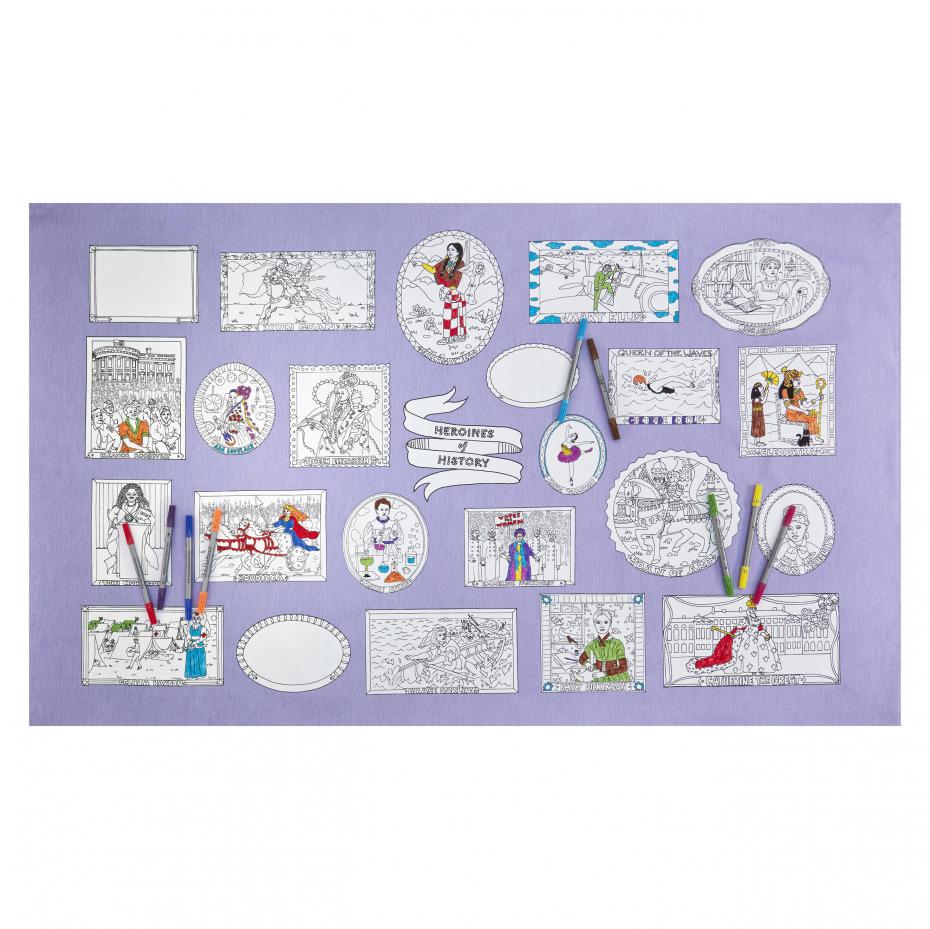 heroines of history tablecloth or wall hanging